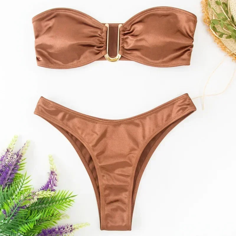Aurelia Gold Bikini Set