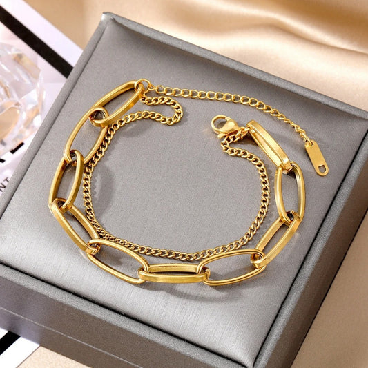 Hailey Gold Chain Bracelet
