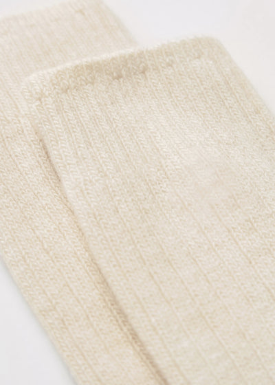 RIBBED KNEE HIGH WOOL SOCKS