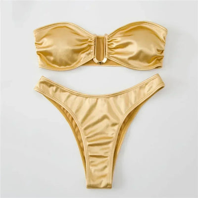 Aurelia Gold Bikini Set