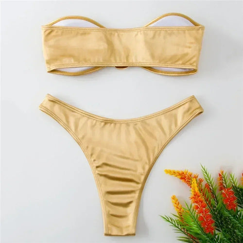 Aurelia Gold Bikini Set